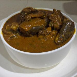 Ogbonu soup with Goat Meat
